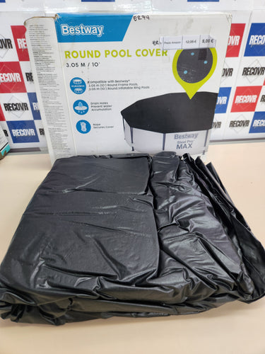 Funda de piscina PVC-Abdeckplane Ø 305 cm, schwarz, rund Bestway